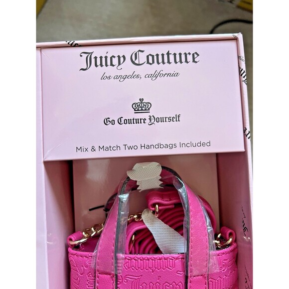 NIB Juicy Couture Pink 2-Piece Handbag Gift Set Mix & Match Tote Crossbody - Picture 7 of 9